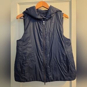 Eileen Fisher Womens Hooded Vest Sz M
